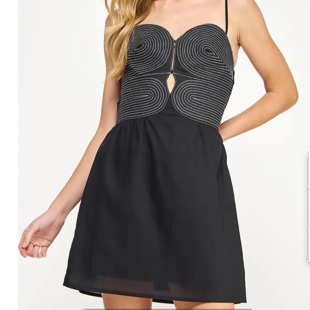 Strut and Bolt Top Stitch Bustier Mini Dress